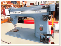 名機 SINGER 1本針本縫い職業用ミシン 188 Blue Championモーターテーブルタイプ